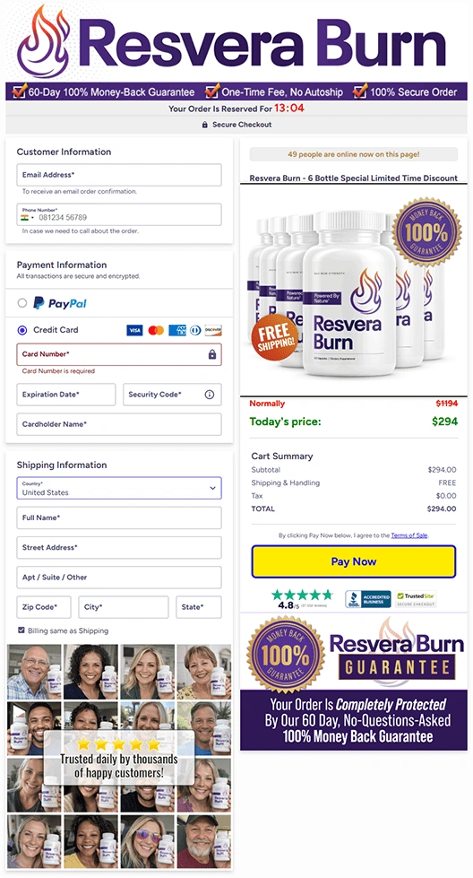 ResveraBurn - Secure Page